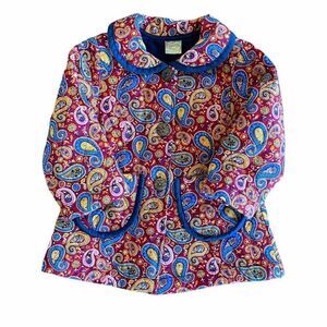 Maria Elena Quilted Jacket Paisley Colorful Pockets‎ Size 3T